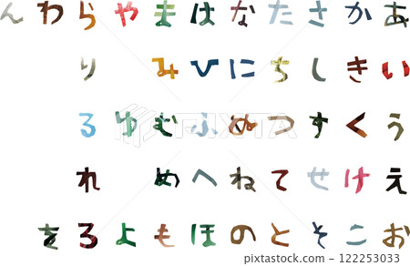 用拼貼畫創建的平假名字符 122253033