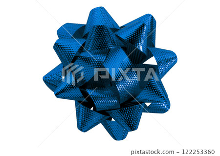 blue ribbon on isolated on white background blue ribbon on isolated on white background 122253360