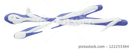 Purple watercolor drop zigzag isolated on white background. 122253364