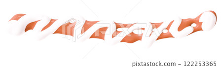 Orange watercolor drop zigzag isolated on white background. Orange watercolor drop zigzag isolated on white background. 122253365