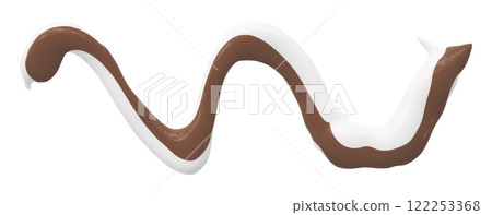 brown watercolor drop zigzag isolated on white background 122253368