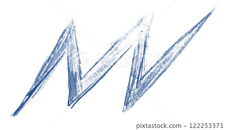 blue pencil strokes isolated on white background 122253371