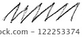 Black and gray pencil strokes isolated on a white background. 122253374