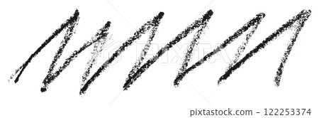 Black and gray pencil strokes isolated on a white background. 122253374