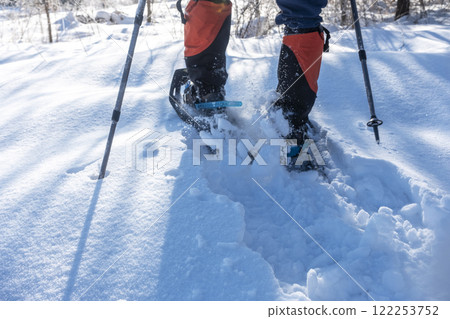 Image of snowshoe trekking Hiruzen Kogen 122253752