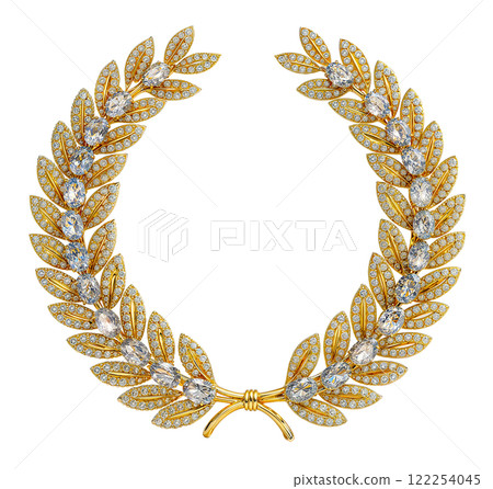 Laurel wreath set with jewels 122254045