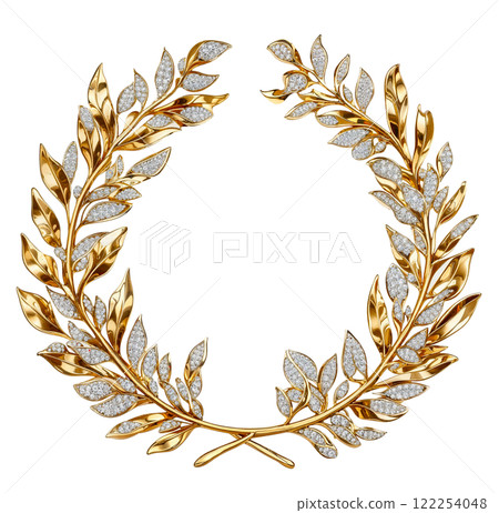Laurel wreath set with jewels 122254048