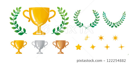 獎盃、月桂花環和閃光排名材料 獎盃、月桂花環和閃光排名材料 122254882
