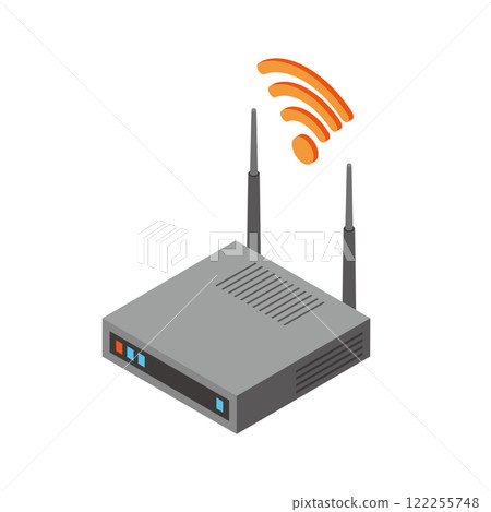 Wi-Fi 路由器的等距圖 122255748
