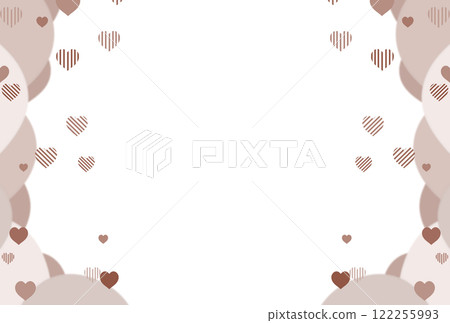 Brown hearts flying background Brown hearts flying background 122255993