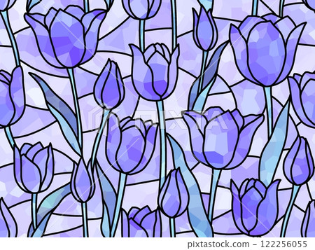 Tulip seamless pattern B-9 Tulip seamless pattern B-9 122256055