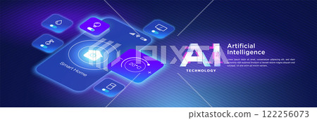 The concept of AI artificial intelligence technology background The concept of AI artificial intelligence technology background 122256073