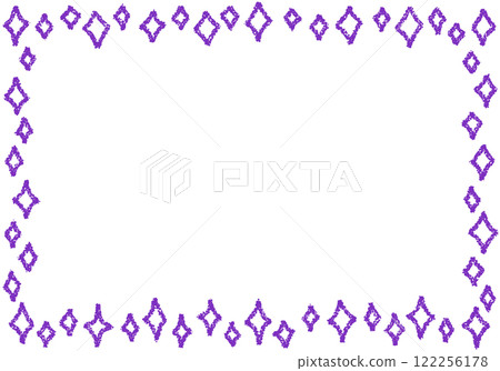 手繪蠟筆素材背景閃光框 122256178