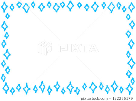 Hand-drawn crayon material background glitter frame 122256179