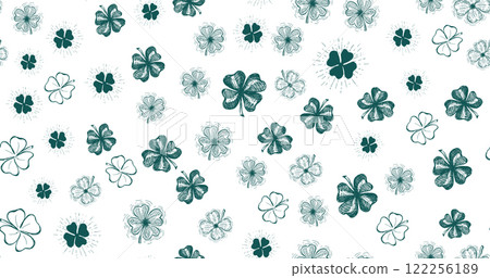 clover, leaf, vector 122256189