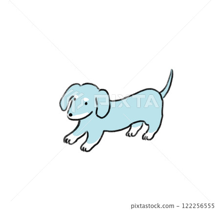 手繪線描可愛狗狗系列臘腸犬 手繪線描可愛狗狗系列臘腸犬 122256555