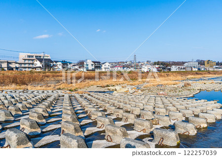 River fishway and residential area River fishway and residential area 122257039