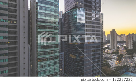 Jan 12 2025 Modern Urban Architecture with Mountainous Background, HK 122257225