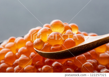 鮭魚子、鮭魚子、原子、魚子 122257321