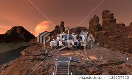 Planetary exploration base - Stock Illustration [122257400] - PIXTA