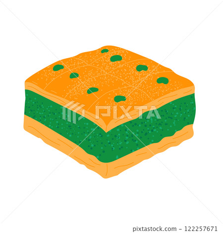 Baklava. Traditional middle eastern dessert. Hand drawn vector illustration. Baklava. Traditional middle eastern dessert. Hand drawn vector illustration. 122257671