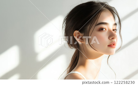 Woman doing skin care Beauty image AI 122258230