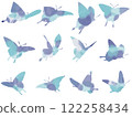 Watercolor butterfly pale color 122258434