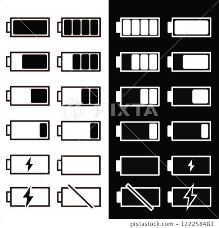電池電量單色圖示集 122258481