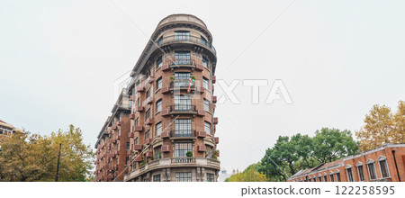 Wukang Mansion with Wukang Road and Middle Huaihai Road. landmark and popular for tourism attractions in Shanghai, China Wukang Mansion with Wukang Road and Middle Huaihai Road. landmark and popular for tourism attractions in Shanghai, China 122258595