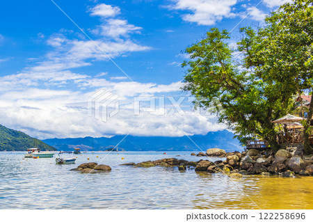 The big tropical island Ilha Grande Abraao beach Brazil. The big tropical island Ilha Grande Abraao beach Brazil. 122258696