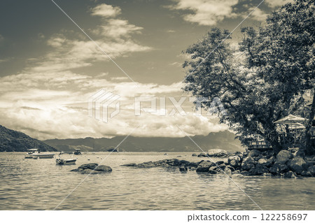 The big tropical island Ilha Grande Abraao beach Brazil. 122258697