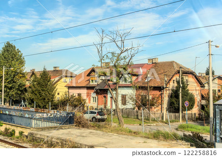 Belgrade, Serbia- 10152024: City view during daytime, buildings exterior Belgrade, Serbia- 10152024: City view during daytime, buildings exterior 122258816