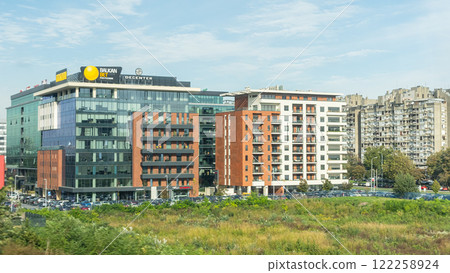 Belgrade, Serbia- 10152024: City view during daytime, buildings exterior Belgrade, Serbia- 10152024: City view during daytime, buildings exterior 122258924