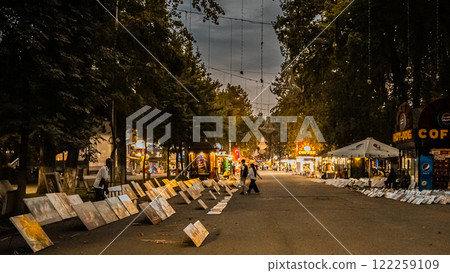 Tashkent, Uzbekistan- 09252024: Arbat street in the city, Broadway Alley Tashkent, Uzbekistan- 09252024: Arbat street in the city, Broadway Alley 122259109