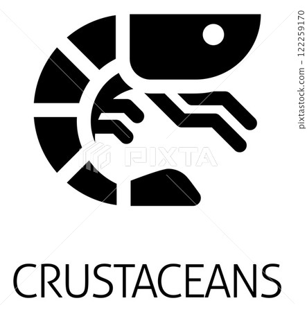 Prawn Shrimp Crustacean Food Allergen Allergy Icon Prawn Shrimp Crustacean Food Allergen Allergy Icon 122259170