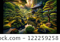 Illuminated temple in autumn 122259258