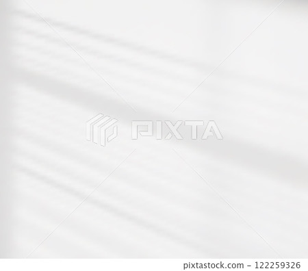 Soft Blinds Light Shadow Overlay on White Background for Minimalistic Branding, Social Media, and Graphic Design Projects. Vector illustration 122259326