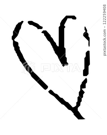 Simple doodle heart. Hand drawn heart isolated on white background. Valentine s Day symbol. Vector illustration. Simple doodle heart. Hand drawn heart isolated on white background. Valentine s Day symbol. Vector illustration. 122259408
