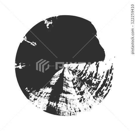 Grunge stamp draft mockups of grunge overlay round stamp. Vector circle frame Grunge stamp draft mockups of grunge overlay round stamp. Vector circle frame 122259410