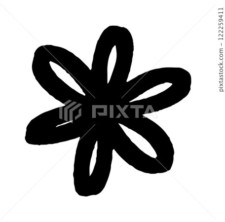 Abstract Doodle Flower Shape Vector, Perfect for Creative Logos, Hand-Drawn Stickers, Web Graphics, and Decorative Icons Abstract Doodle Flower Shape Vector, Perfect for Creative Logos, Hand-Drawn Stickers, Web Graphics, and Decorative Icons 122259411