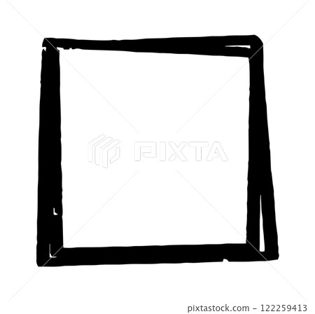 black brush frame. Vintage pencil square. Photo frame. Vector illustration. black brush frame. Vintage pencil square. Photo frame. Vector illustration. 122259413