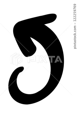 Hand drawn arrow vector icons. Doodle sketch black arrow design for business plan and education. 122259769