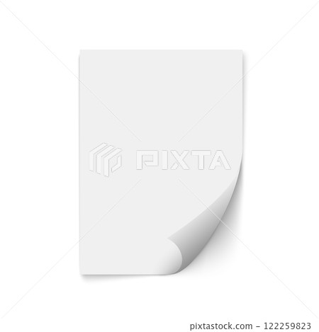 Realistic Curling Paper Mockup. Blank Templates for Posters, Banners, and Advertising Graphics Realistic Curling Paper Mockup. Blank Templates for Posters, Banners, and Advertising Graphics 122259823