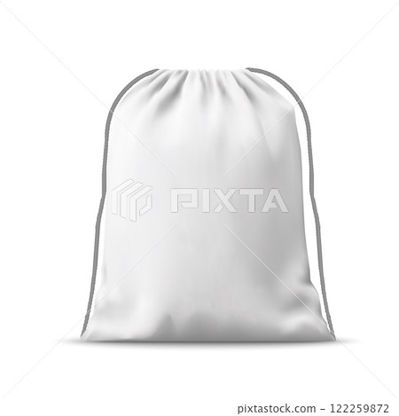 Realistic drawstring bag mockup for branding, promotional events, and merchandise design presentations. 122259872