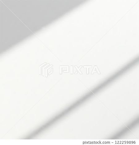 Shadow overlay effect. Window soft light realistic mockup. Vector grey room backdrop 122259896