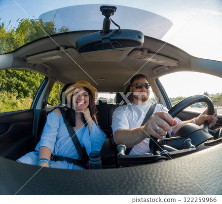 Happy Couple on a Road Trip 122259966