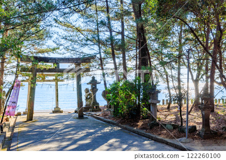 冬季大分縣杵築市的八幡那田宮神社 冬季大分縣杵築市的八幡那田宮神社 122260100