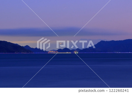 The Shikoku Mountains, about 60km away, as seen from Oshiba Island 122260241