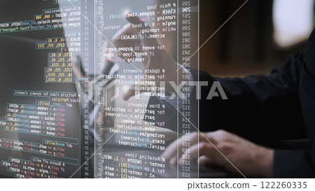 Interactive virtual workspace with fictional digital elements, emphasizing adaptability and creativity in solving technical challenges. Interactive virtual workspace with fictional digital elements, emphasizing adaptability and creativity in solving technical challenges. 122260335