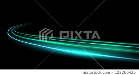 beautiful light speed line background on black background abstract design vector illustration 122260426
